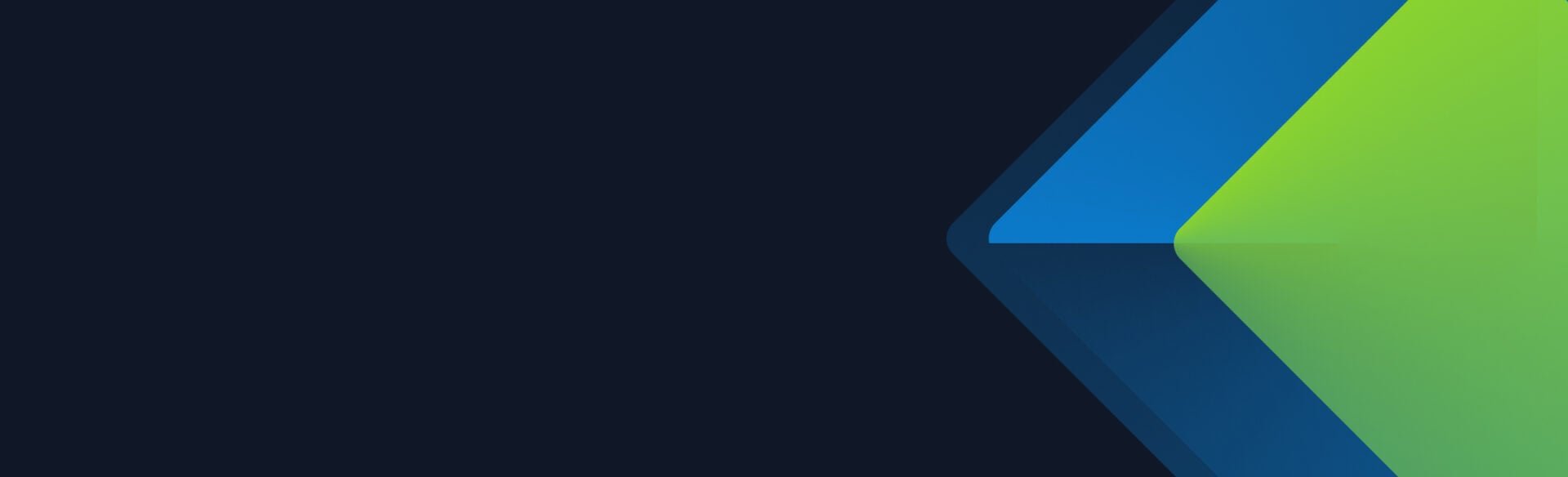 Blog hero with black, blue, and green accents