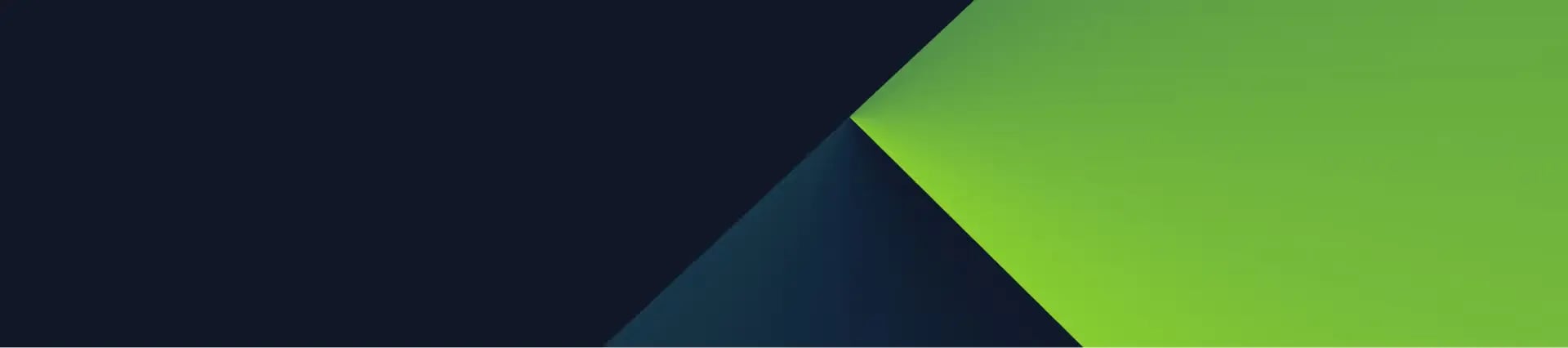 Decorative banner with dark blue and green accents