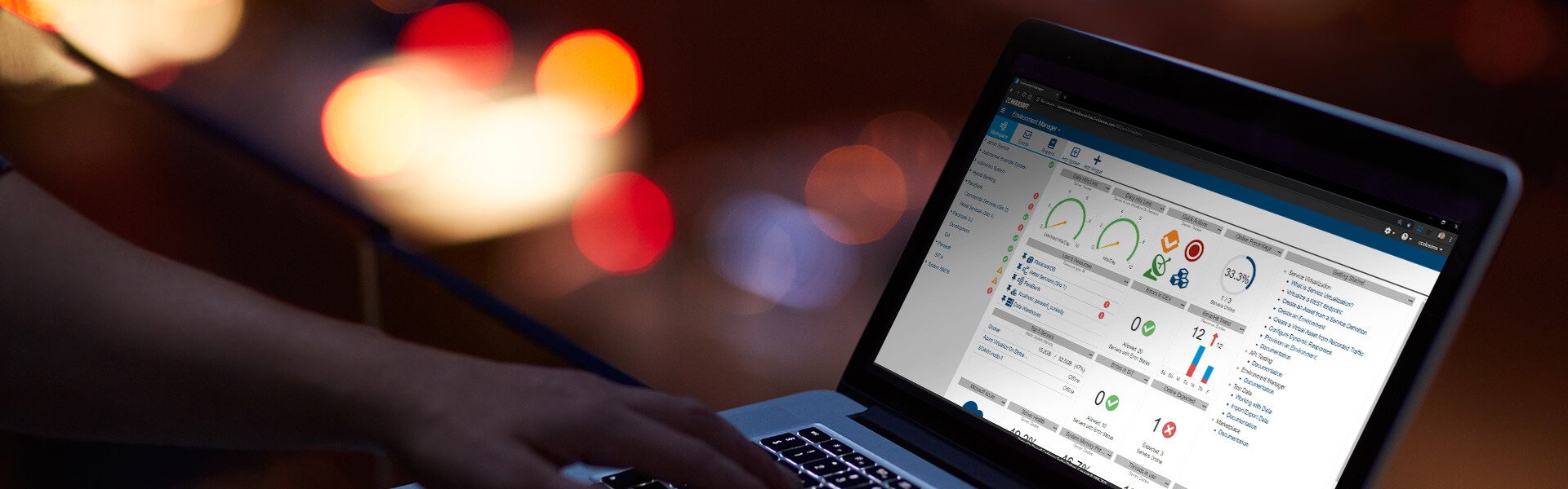 Person typing on computer with Parasoft CTP on their screen