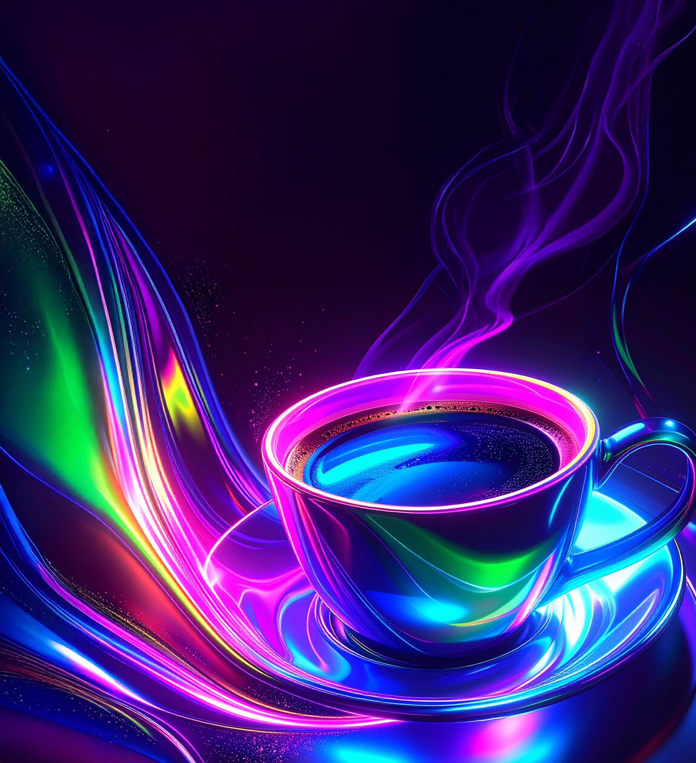 Vibrant illustration of a cup of Java