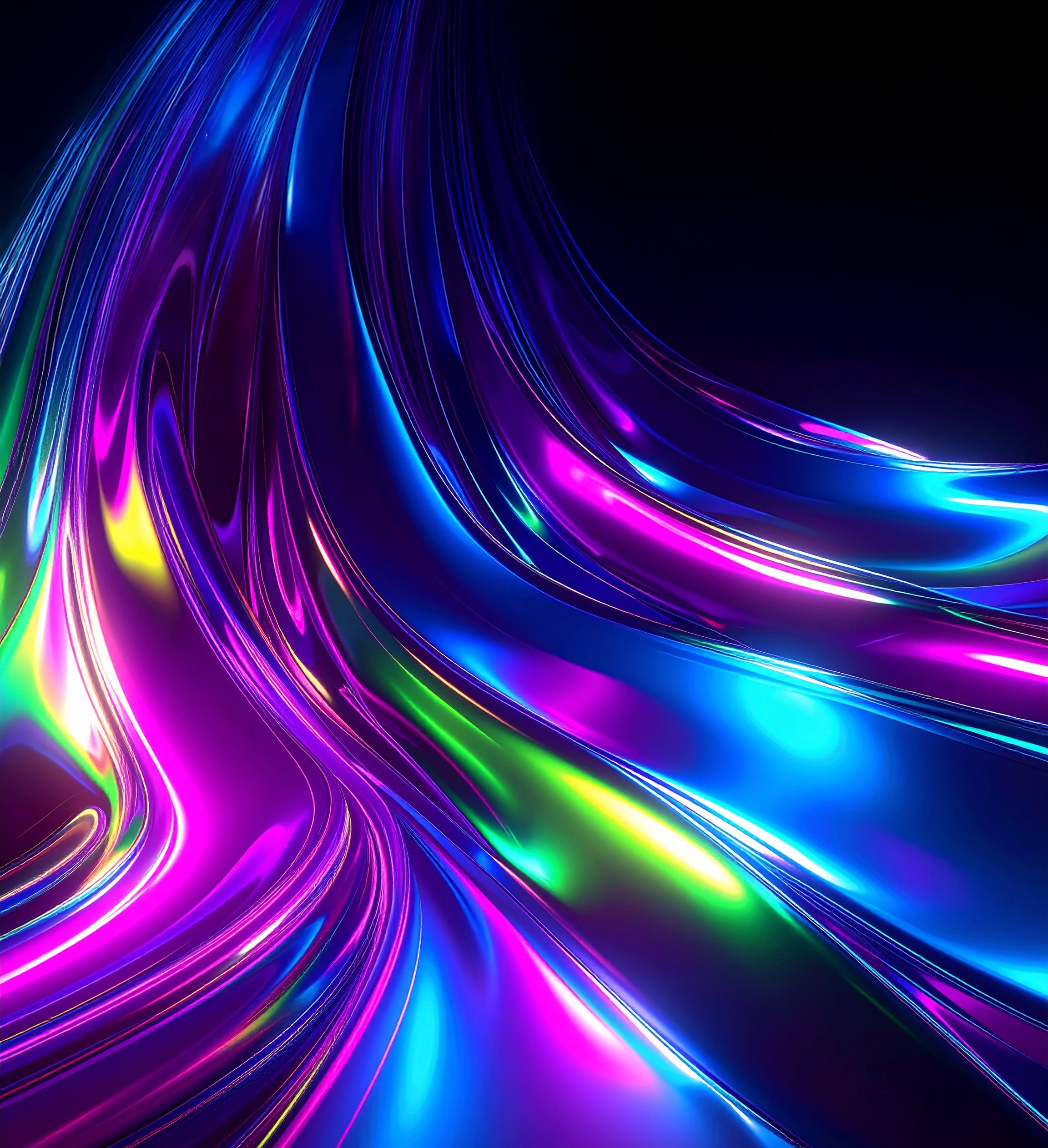 Abrstact background image with vibrant blues, greens, fuchsias, and purples