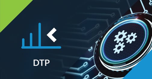 DTP logo along with a representation of cogs to indicate software development