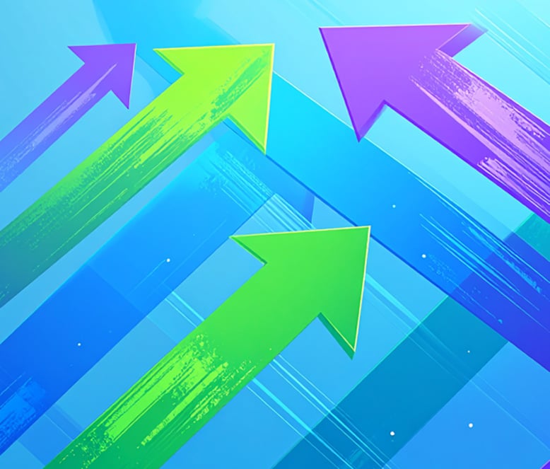 Colorful arrows pointing in different directions