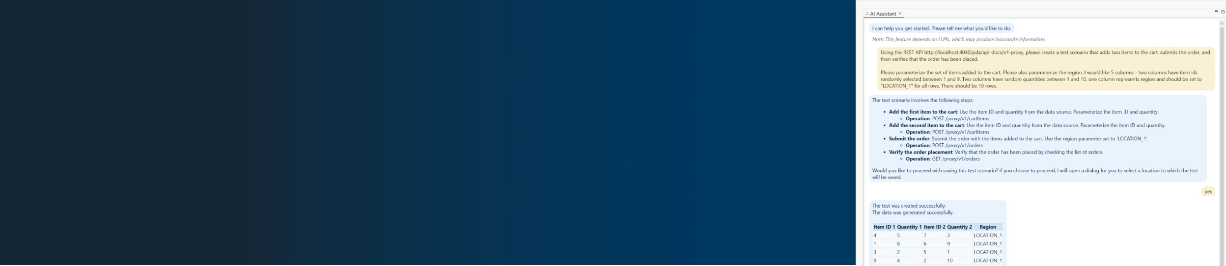 Blue banner with SOAtest product tour screenshot on the right