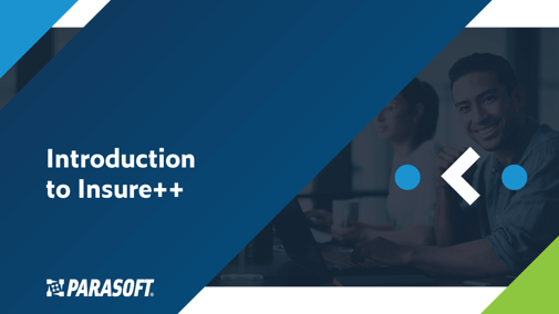 Introduction to Insure++ text on left with product logo on right