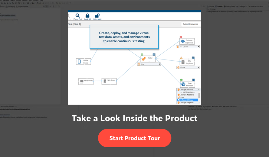 Screenshot of Parasoft Virtualize product tour