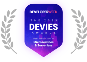 Developer Week Devies 2025 Microservices and Serverless award badge