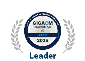 GigaOm Radar Report Leader 2025 for API Functional Automated Testing badge